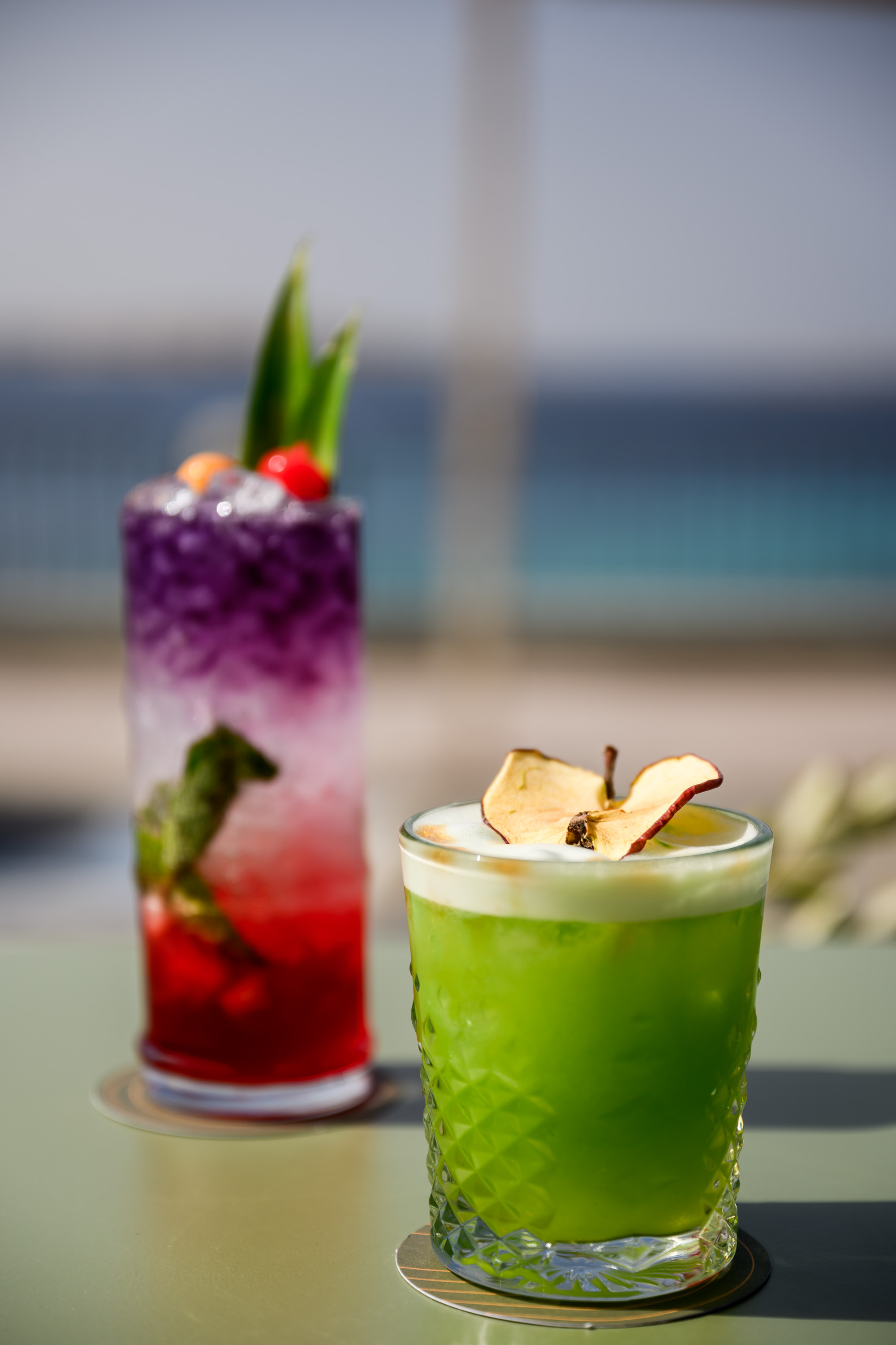 Handcrafted cocktails at the Tramonto bar